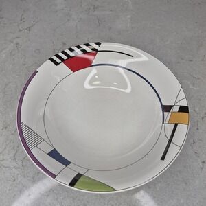 Sango Radius 9.25" Rim Soup Pasta Bowl Geometric Memphis Style Replacement China